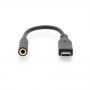 Digitus | USB-C to headphone jack adapter | Female | 24 pin USB-C | Mini-phone stereo 3.5 mm | Black | 0.2 m - 3
